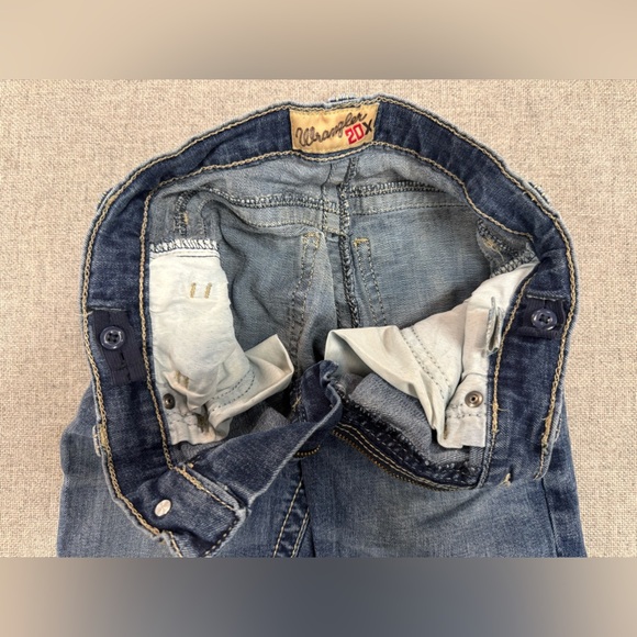 Wrangler 20X Jeans Boys Size 11 Reg Adjustable Waist Straight Leg Dk Denim 0078 - Picture 8 of 10